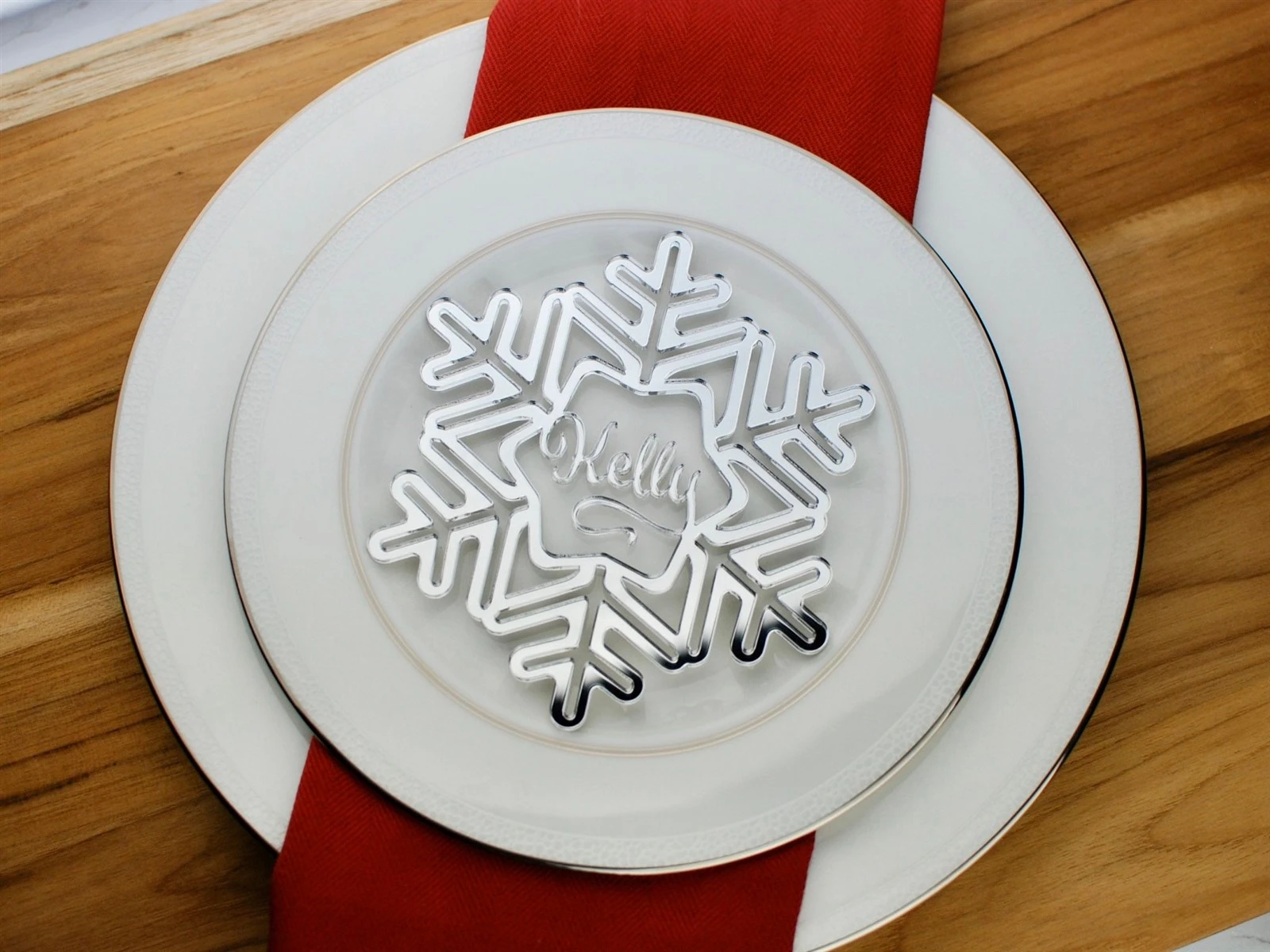 snow theme plate for wedding snow theme plate for wedding